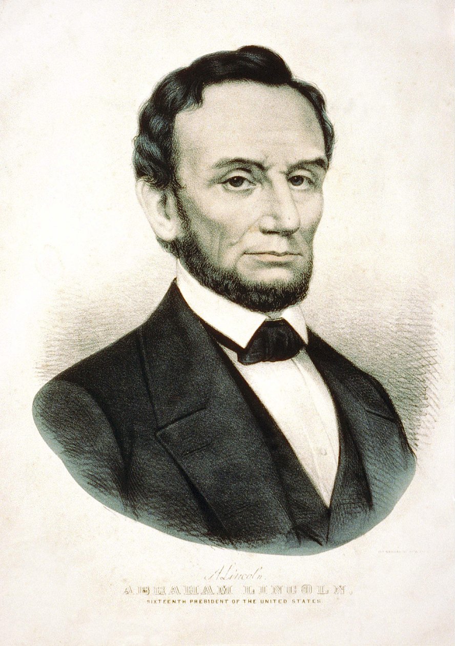 Porträt von Abraham Lincoln, amerikanischer Staatsmann (1809-1865) von Unknown artist