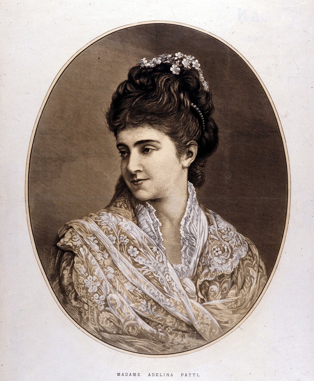 Porträt von Adelina Patti, italienische Sängerin von Unknown artist