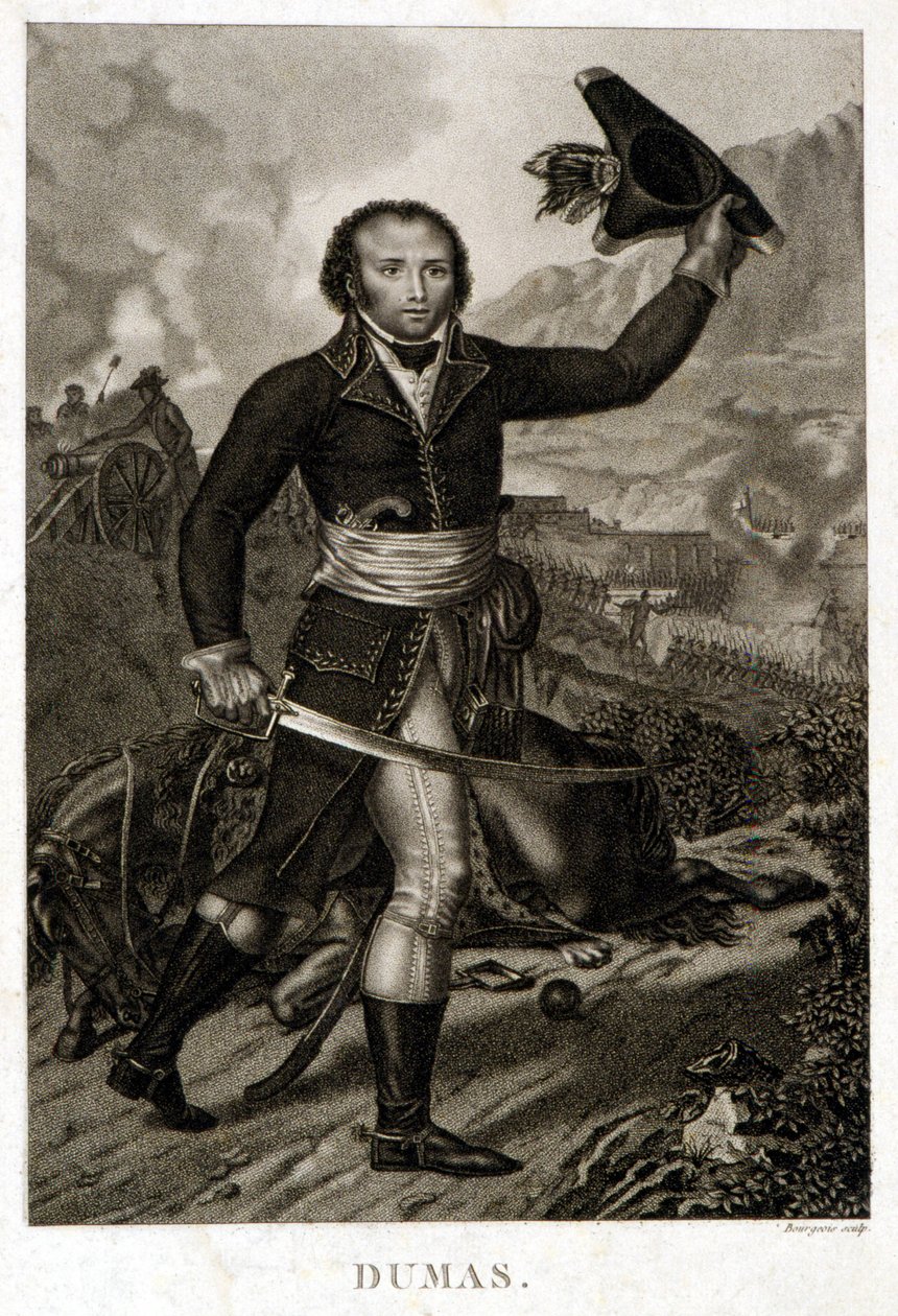 Porträt von Alexandre Davy Dumas (1762-1806), Vater von Alexandre Dumas Vater von Unknown artist