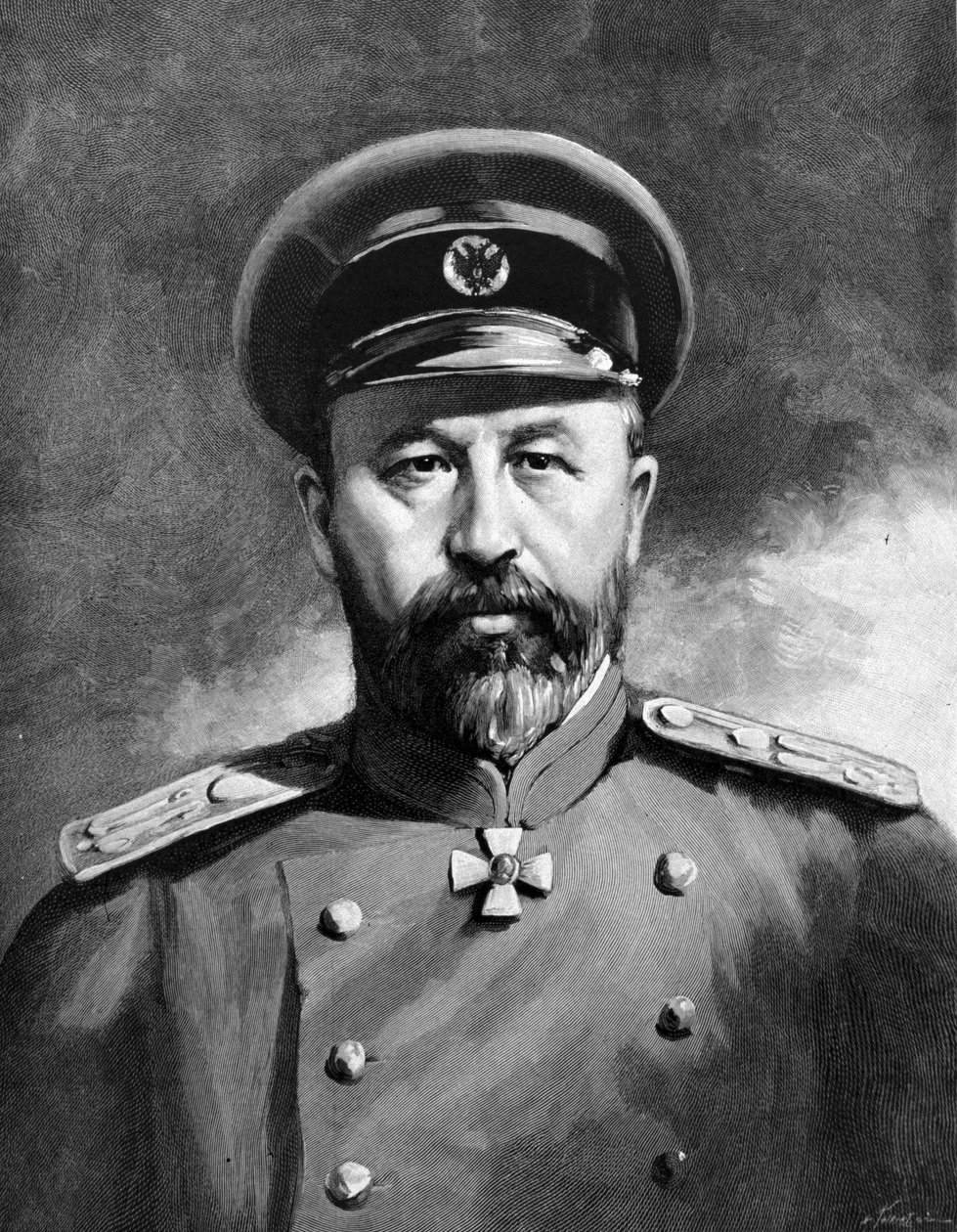 Porträt von Alexei Nikolajewitsch Kuropatkin, ein russischer General, der am Russisch-Japanischen Krieg und am Krieg von 1914-1918 teilnahm von Unknown Artist