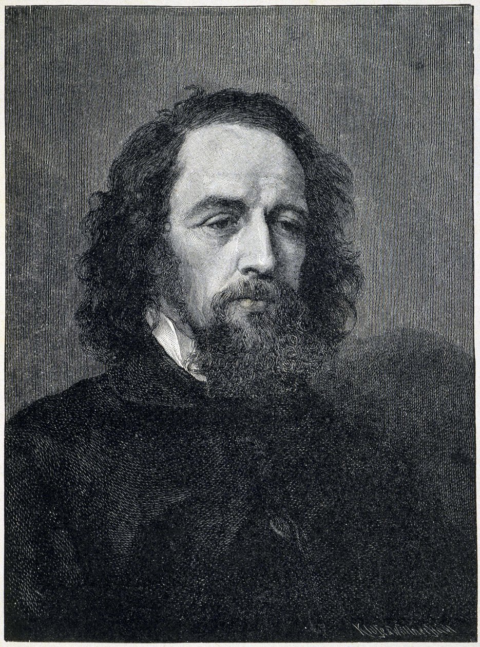 Porträt von Alfred, Lord Tennyson (1809 - 1892), britischer Dichter und Dramatiker des 19. Jahrhunderts von Unknown artist