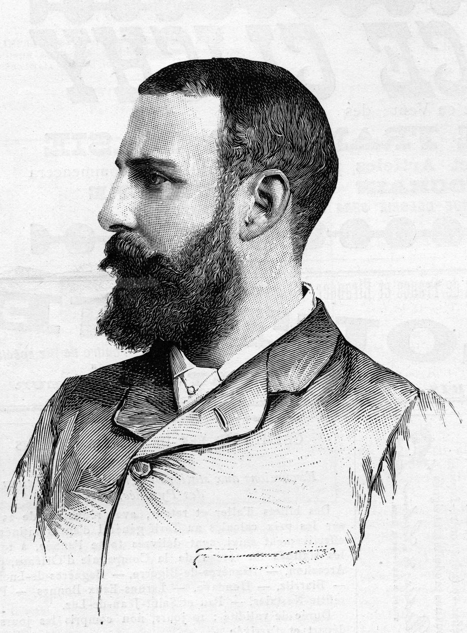 Porträt des amerikanischen Schriftstellers Francis Marion Crawford (1854-1909) im Jahr 1887. von Unknown artist