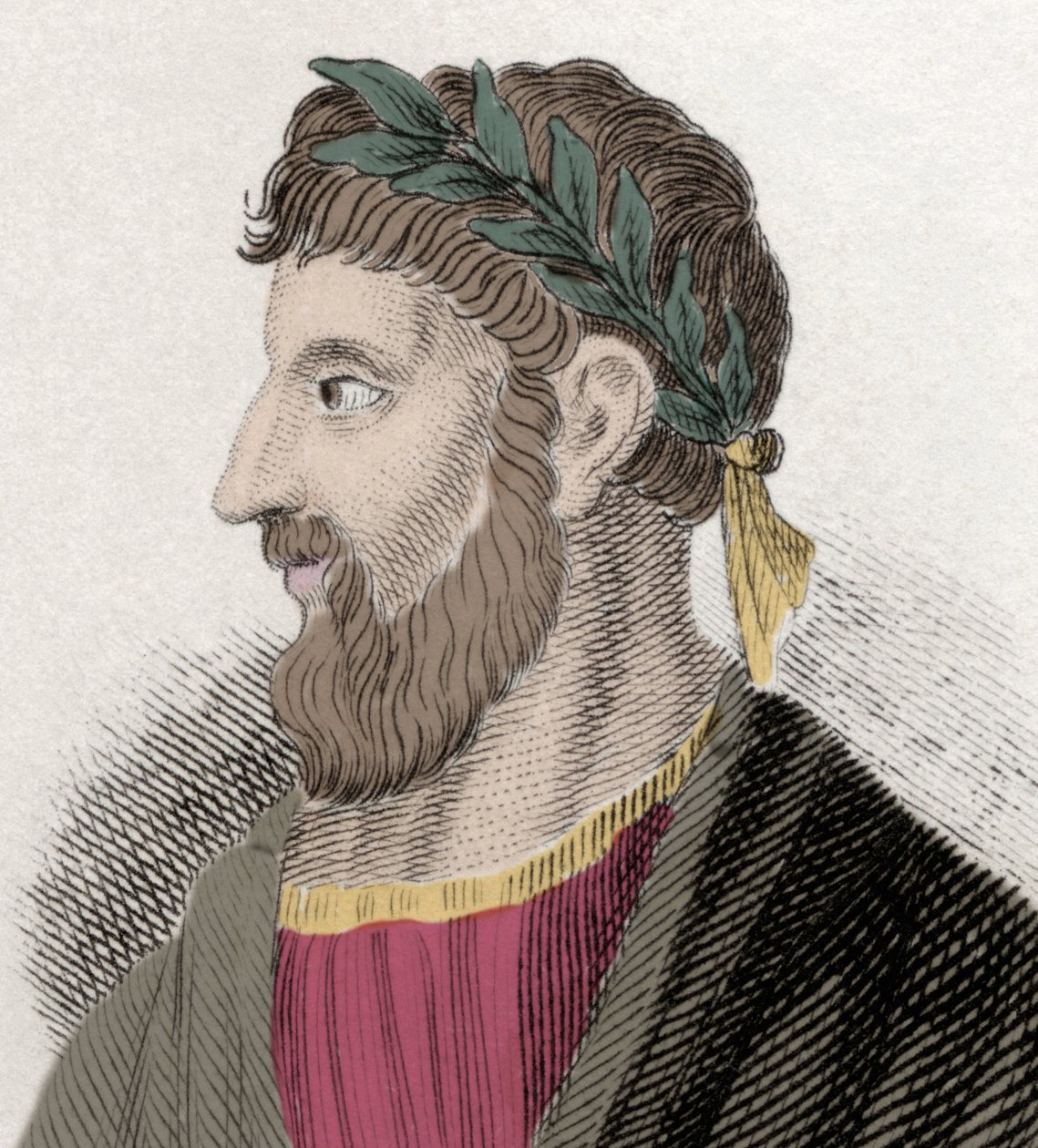 Porträt von Apollonios von Tyana (Apollonius) (16 n. Chr.-98/98 n. Chr.), griechischer Philosoph. Gravur des 19. Jahrhunderts. von Unknown artist
