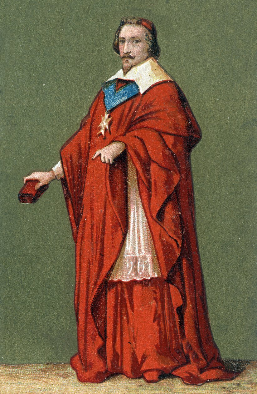 Porträt von Armand Jean Du Plessis, Kardinal de Richelieu (1585 - 1642) von Unknown artist