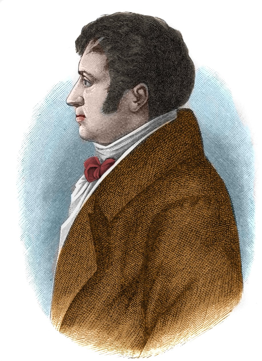 Porträt von August Wilhelm von Schlegel (1767-1845), deutscher Philosoph, Kritiker, Orientalist und Theoretiker der romantischen Bewegung. von Unknown artist