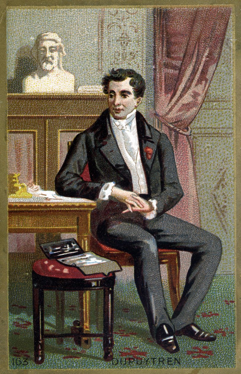 Porträt von Baron Guillaume Dupuytren (1777 - 1835), französischer Chirurg. Chromolithographie des späten 19. Jahrhunderts. von Unknown artist