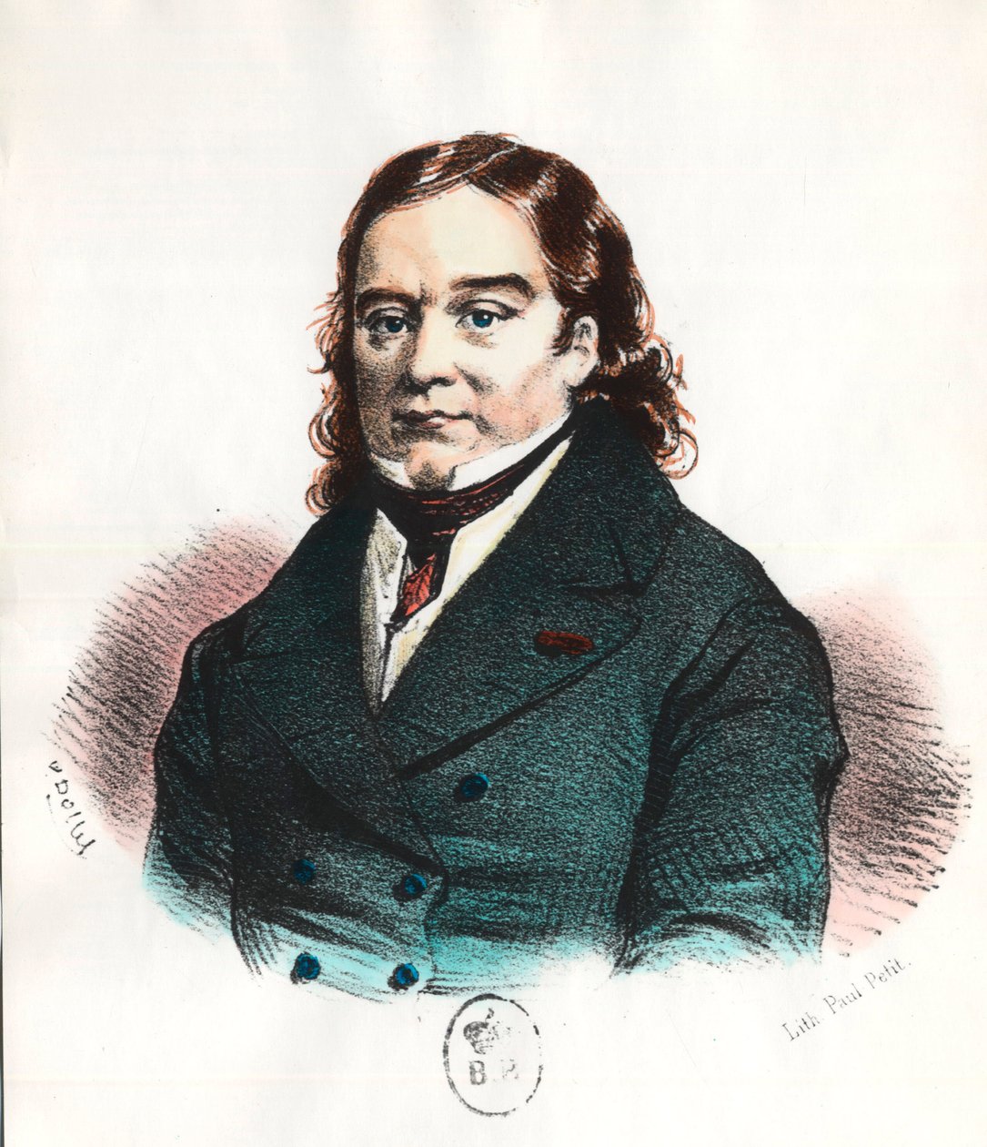 Porträt von Baron Larrey (1766 - 1842), französischer Militärchirurg und Erfinder des Krankenwagens. Gravur des 19. Jahrhunderts. Private Sammlung. von Unknown artist