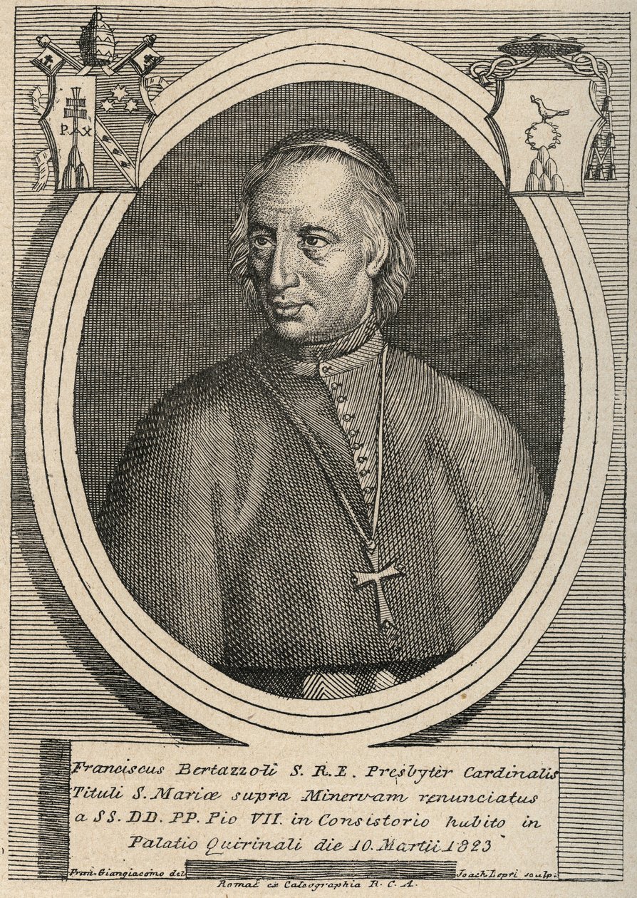 Porträt von Kardinal Francesco Bertazzoli von Unknown artist