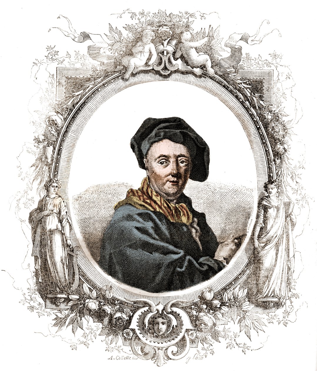 Porträt von Carle Van Loo (1705-1765), französischer Maler von Unknown artist