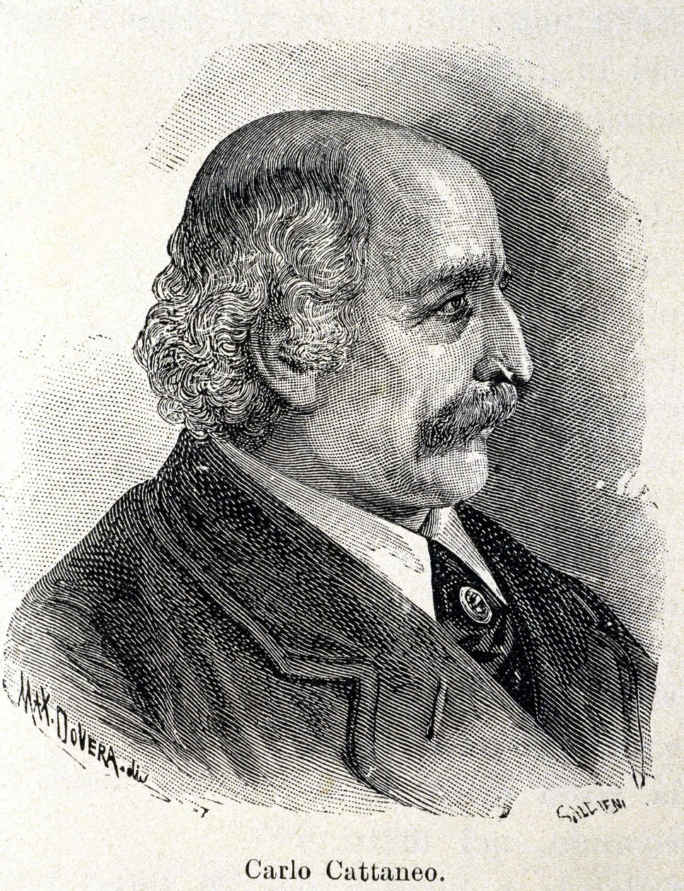 Porträt von Carlo Cattaneo (1801-1869) von Unknown artist