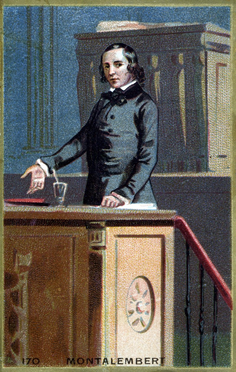 Porträt von Charles Forbes, Graf von Montalembert (1810 - 1870), französischer Journalist und Politiker. Chromolithografie des späten 19. Jahrhunderts von Unknown artist