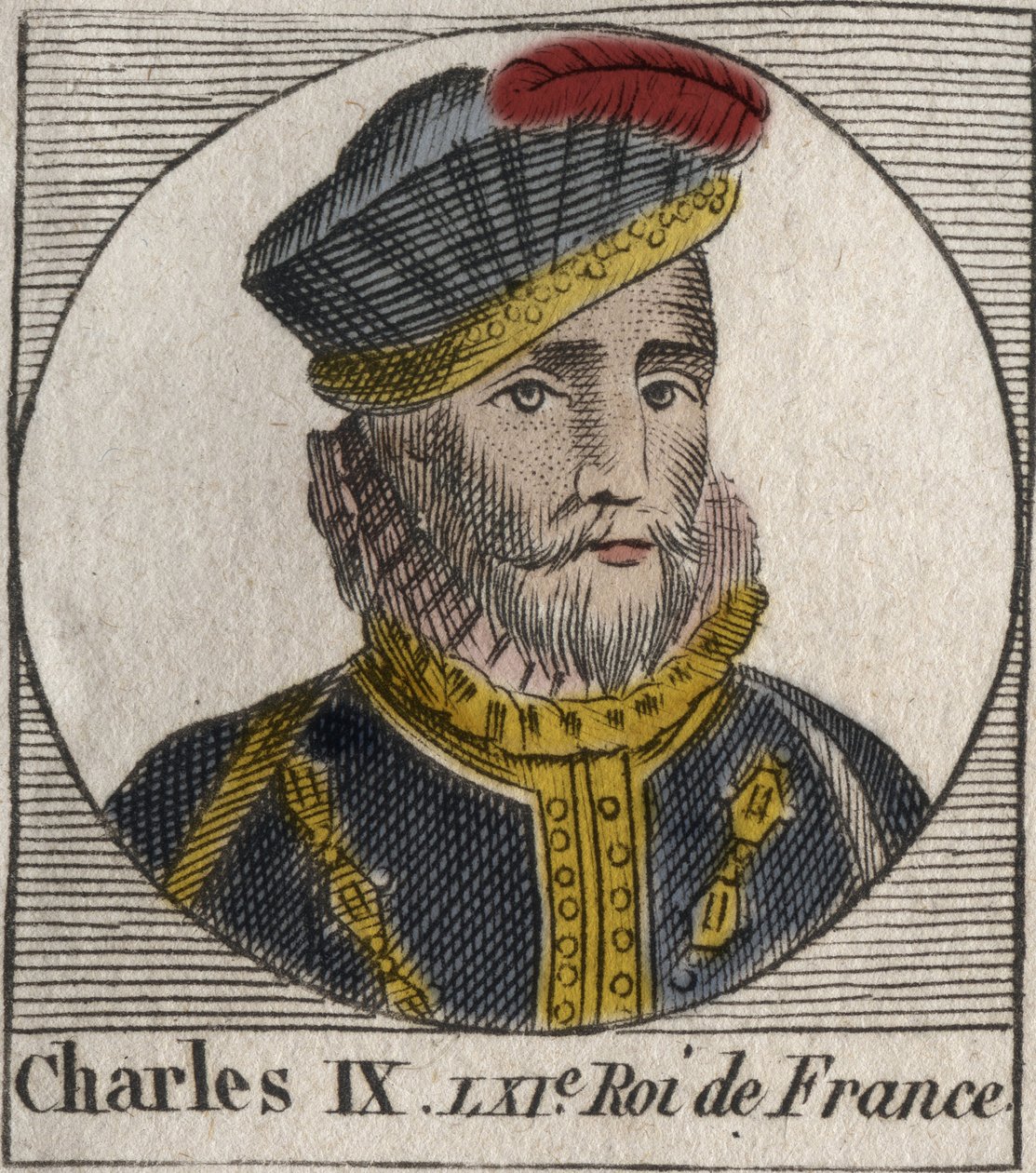 Porträt von Karl IX. (1550-1574), König von Frankreich - Gravur aus „Instruction sur l