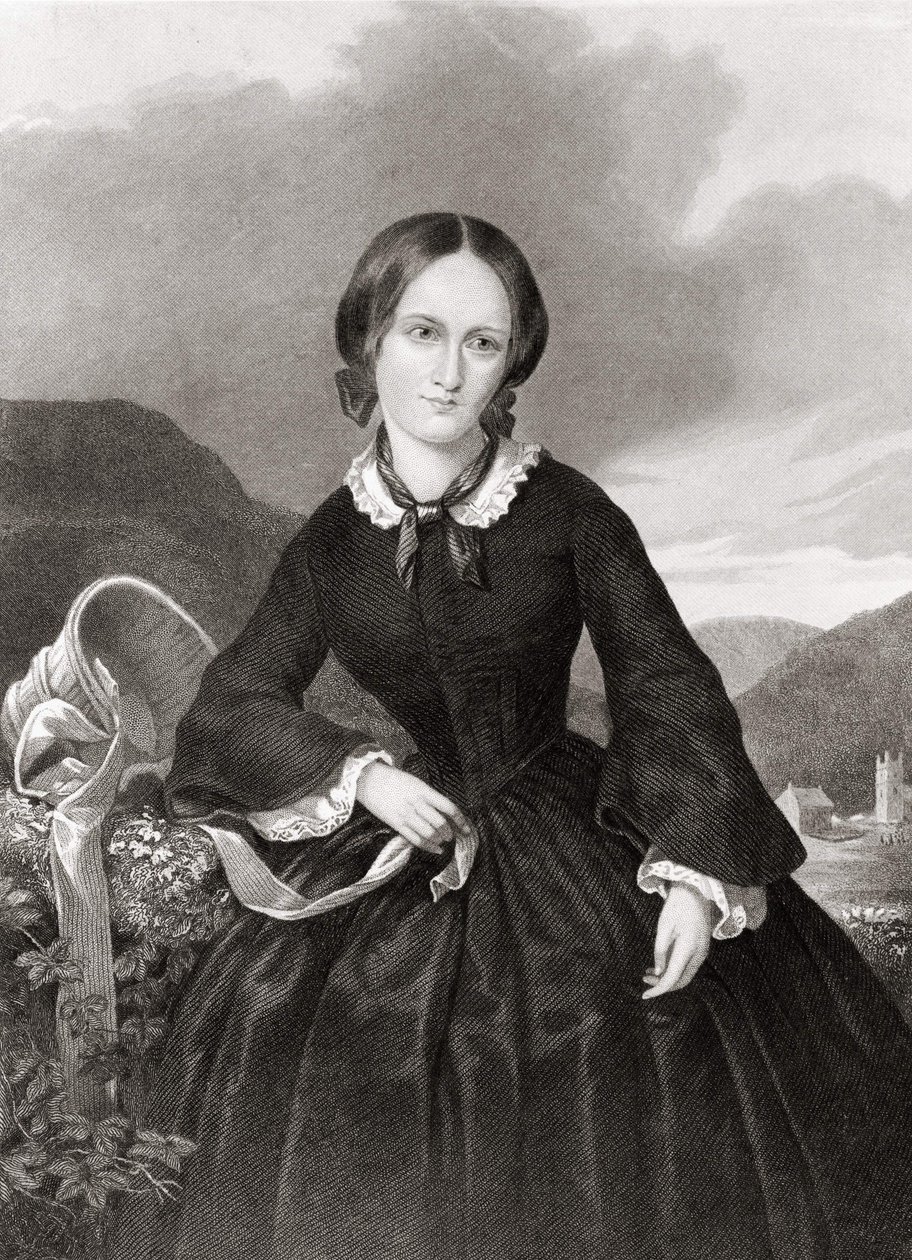 Porträt von Charlotte Bronte (1816 - 1855), Dichterin und Romanautorin von Unknown artist