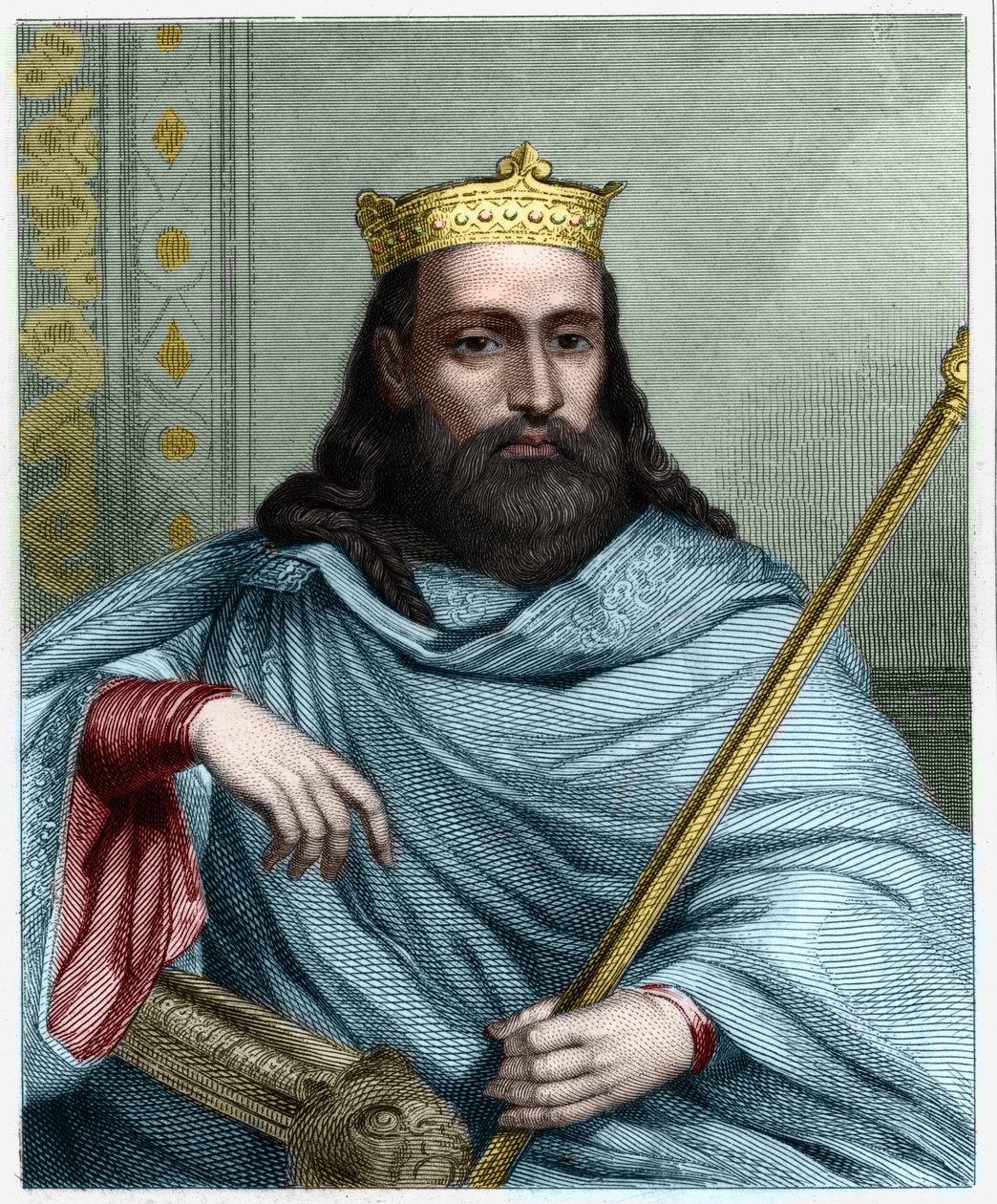 Porträt von Chlothar I. (497 - 561), König von Neustrien und König der Franken - in „Histoire des Français“ von Lavallée, Gravur, undatiert. von Unknown artist