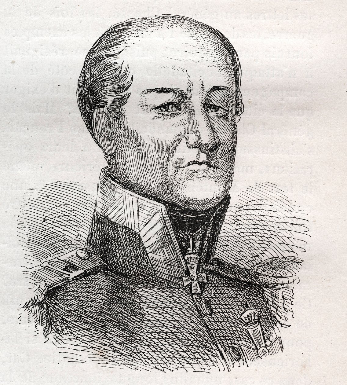 Porträt von David Hendrik, Baron Chassé (1765-1849) - Gravur von Unknown artist