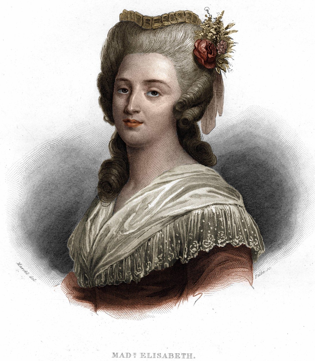 Porträt von Elisabeth Philippine Marie Hélène von Frankreich, bekannt als „Madame Elisabeth“, Schwester von König Ludwig XVI. (1764-1794) von Unknown artist
