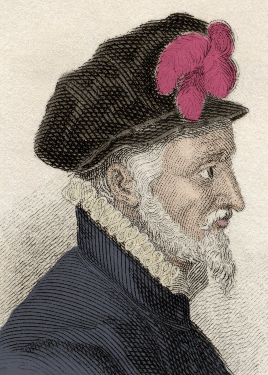 Porträt von Fadrique Alvarez de Toledo y Enriquez de Guzman (1537-1583), genannt Don Fadrique, vierter Herzog von Alba, Herzog von Huescar, Marquis von Coria und Großkomtur des Ordens von Calatrava. Gravur des 19. Jahrhunderts von Unknown artist