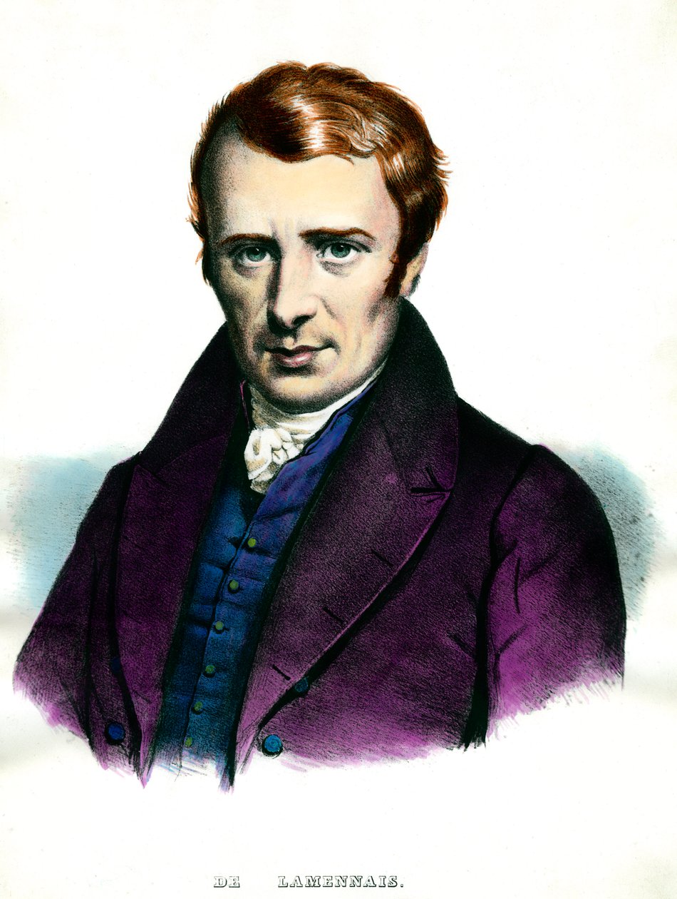 Porträt von Felicite Robert de Lamennais, französischer Schriftsteller von Unknown artist