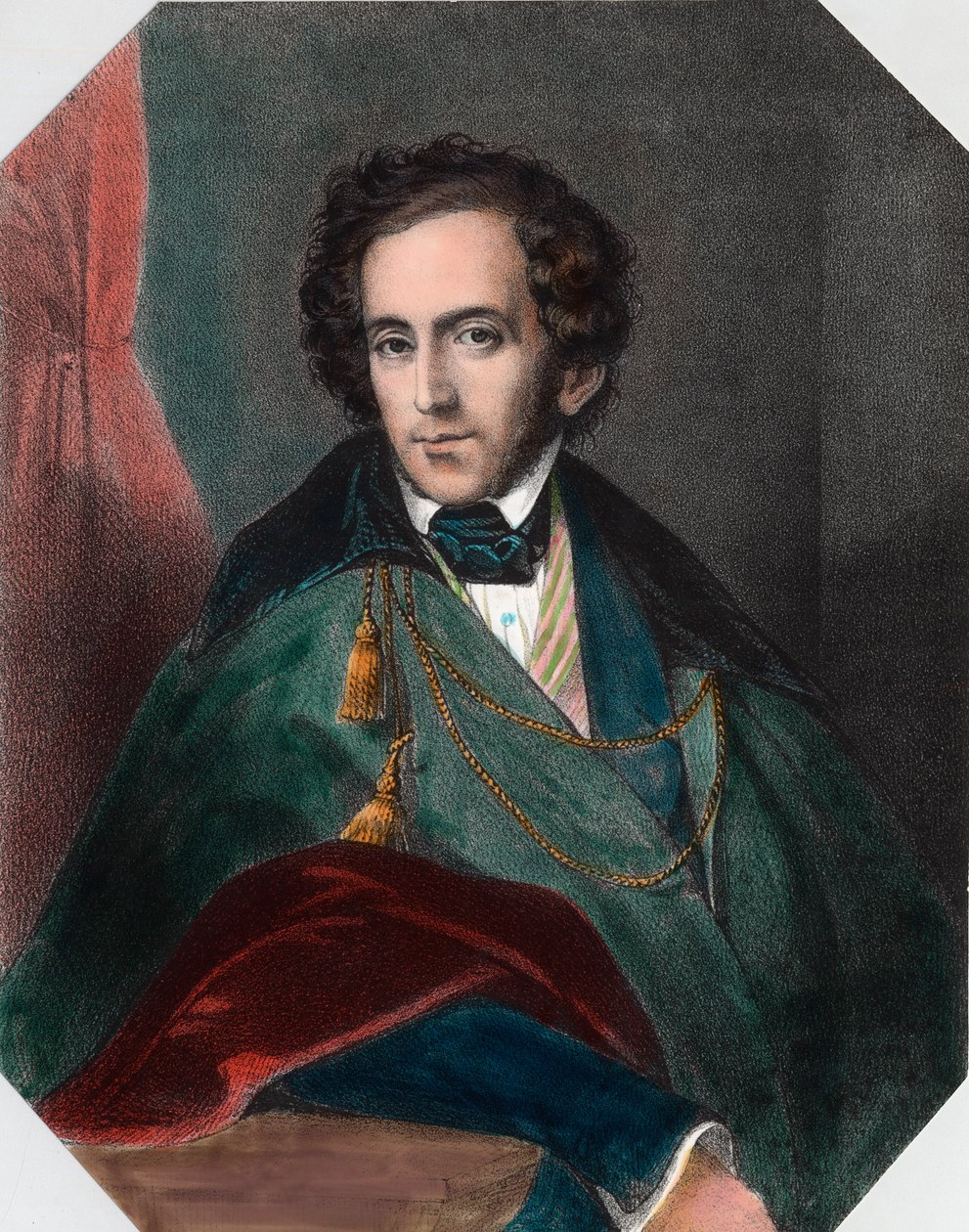 Porträt von Felix Mendelssohn (1809-1847), deutscher Dirigent und Komponist von Unknown artist