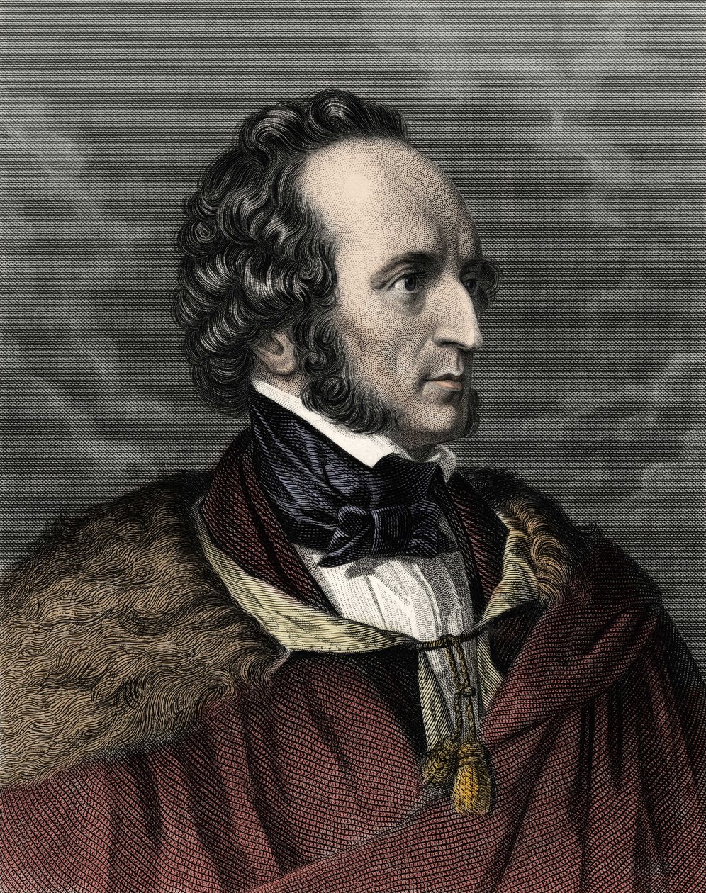 Porträt von Felix Mendelssohn Bartholdy (1809-1847), deutscher Komponist und Dirigent von Unknown artist