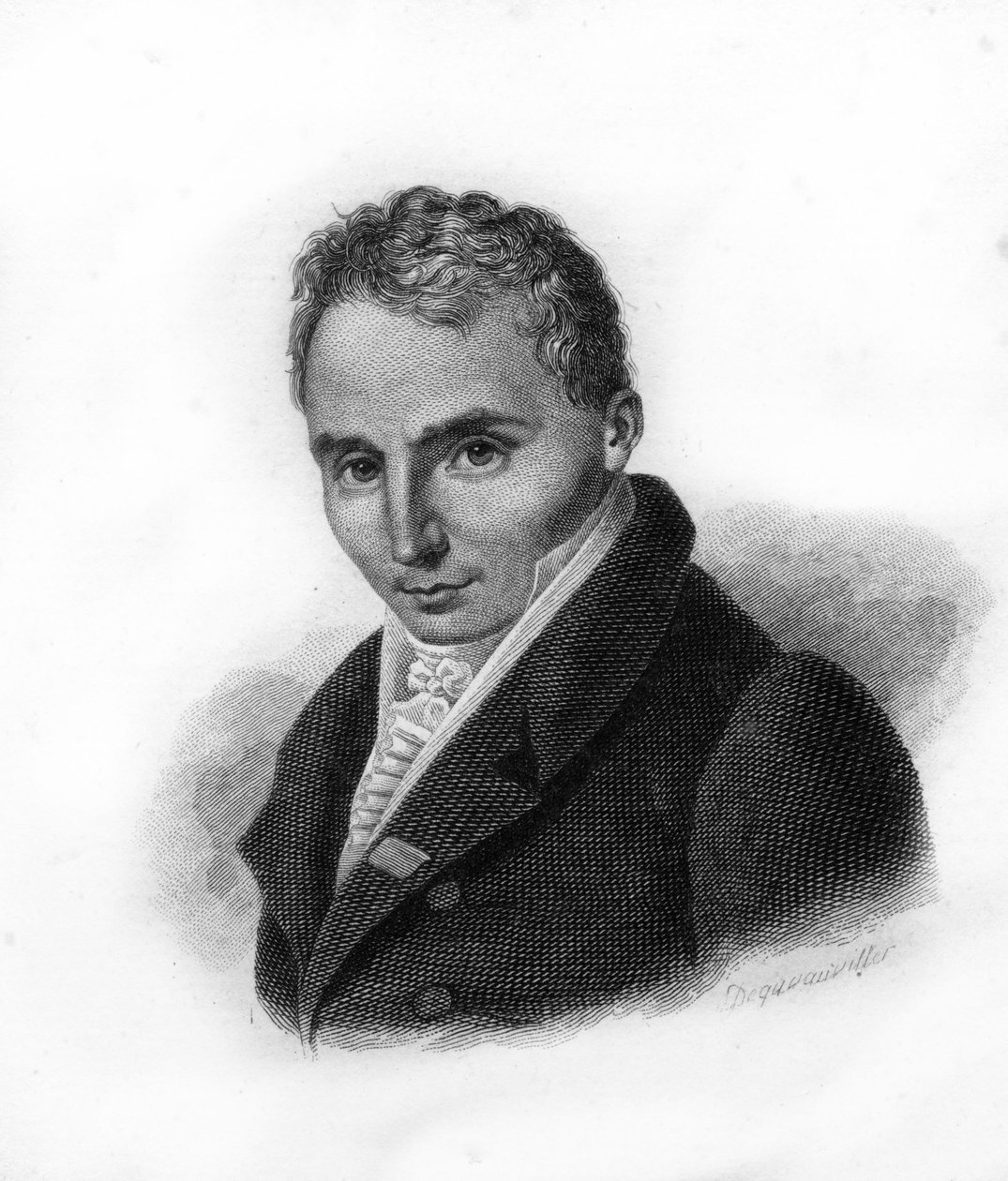 Porträt von Ferdinand Herold (1791-1833), französischer Komponist - Gravur des 19. Jahrhunderts von Unknown artist