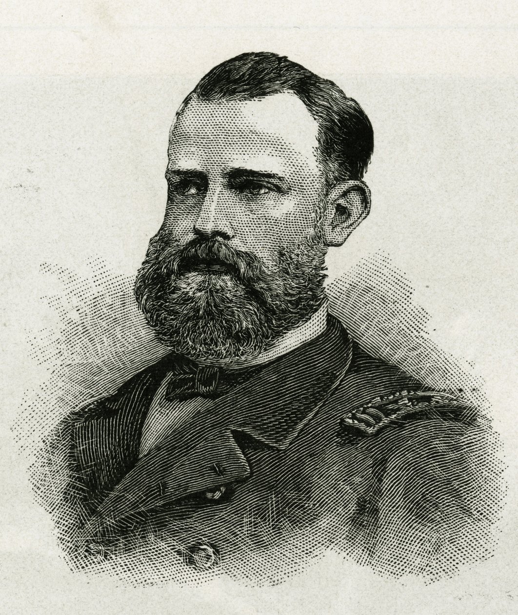 Porträt von Oberleutnant Chipp, der Crew der La Jeannette, für die Mission zum Nordpol. Gravur zur Illustration von „The Journey of the Jeannette“ von Unknown artist