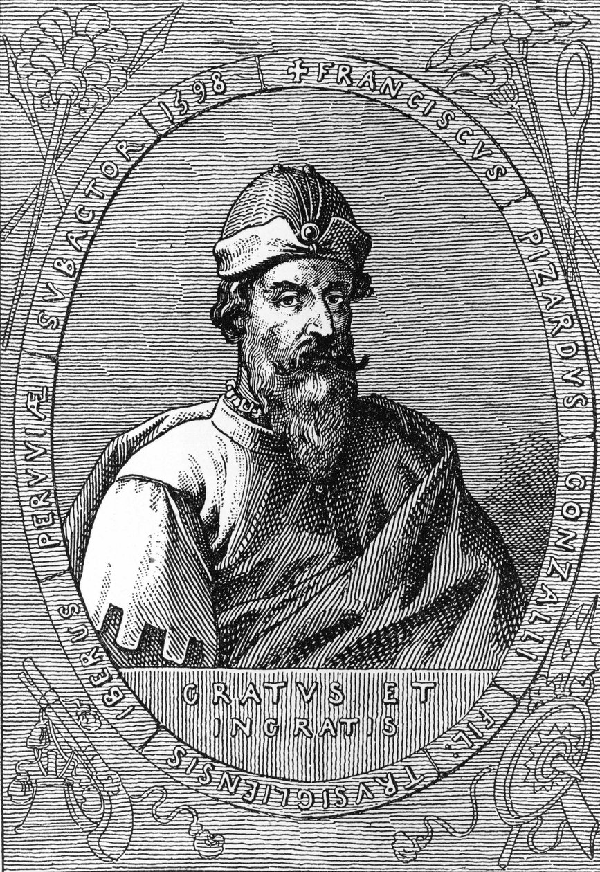 Porträt von Francisco Pizarro (auf Französisch François Pizarre) von Unknown artist