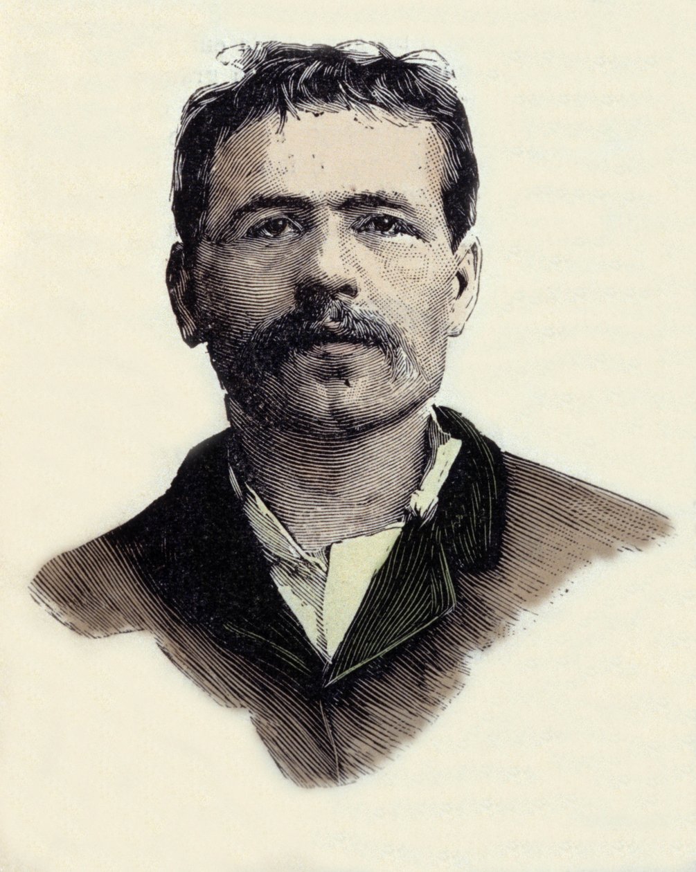 Porträt von Francois Claudius Koenigstein (1859-1892), französischer anarchistischer Terrorist. Gravur des 19. Jahrhunderts von Unknown artist