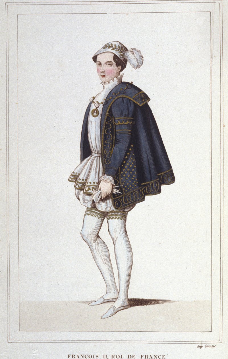 Porträt von Franz II. (1544 - 1560), König von Frankreich Gravur von 1830 von Unknown artist