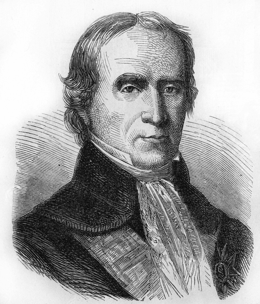 Porträt von François Barbé-Marbois (1745-1837), Konsul in den Vereinigten Staaten und dann Intendant in Santo Domingo. Gravur von 1866 von Unknown artist