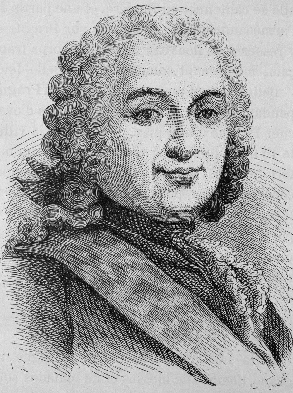 Porträt von François de Chevert (1695 - 1769). Gravur des späten 19. Jahrhunderts in „Histoire de France“ von H. Martin von Unknown artist