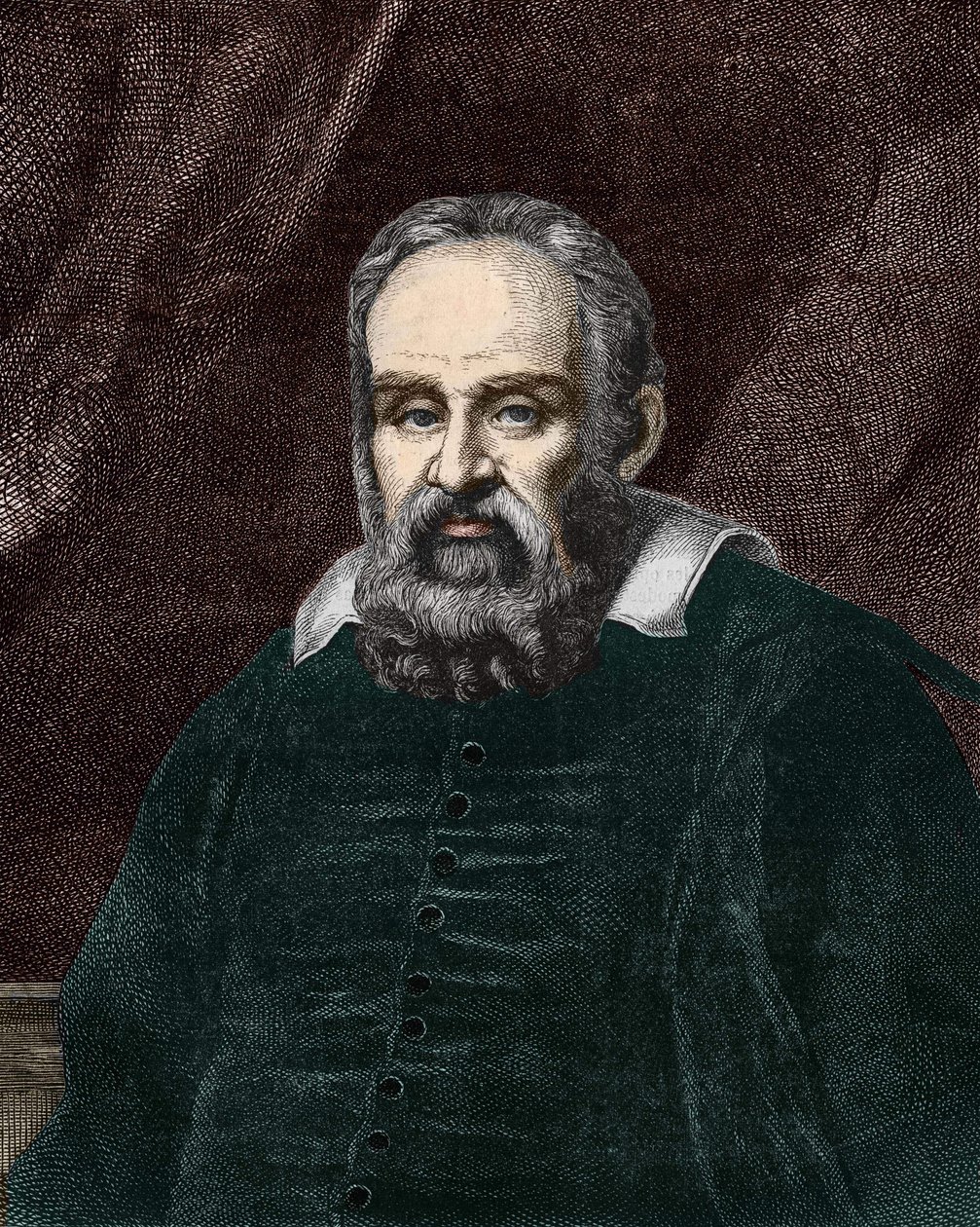 Porträt von Galileo Galilei genannt Galileo (1564-1642). Gravur aus dem 19. Jahrhundert von Unknown artist