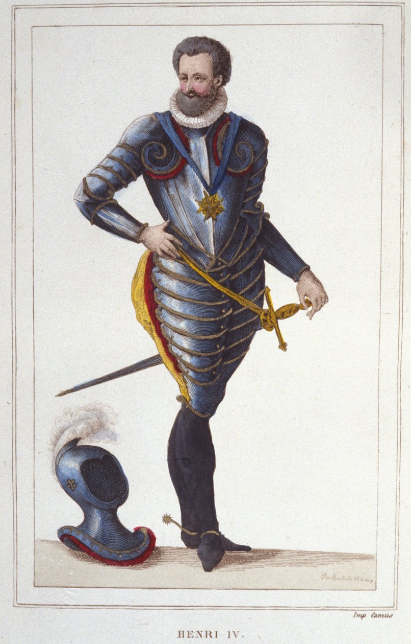 Porträt von Heinrich IV. (1553-1610), König von Frankreich, Gravur von 1830 von Unknown artist