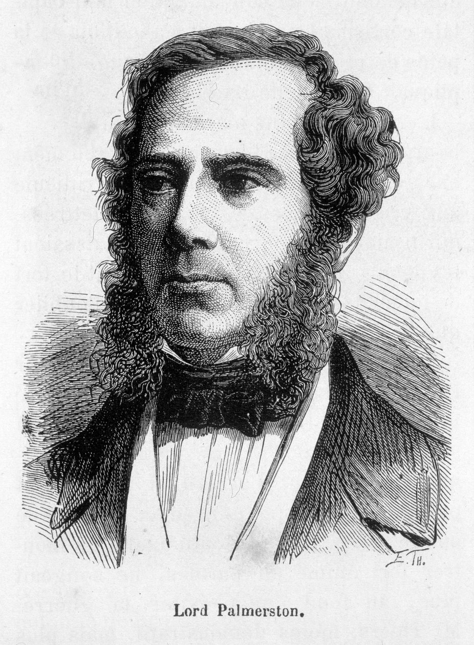 Porträt von Henry Temple, Viscount Lord Palmerston, britischer Politiker. Gravur 19. Jahrhundert von Unknown artist