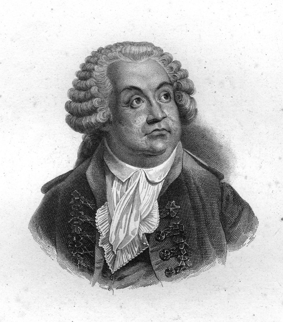 Porträt von Honore Gabriel Riqueti, Graf von Mirabeau (1749-1791), Gravur des 19. Jahrhunderts von Unknown artist