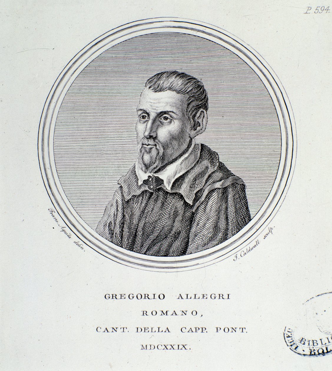 Porträt des italienischen Komponisten Gregorio Allegri von Unknown artist