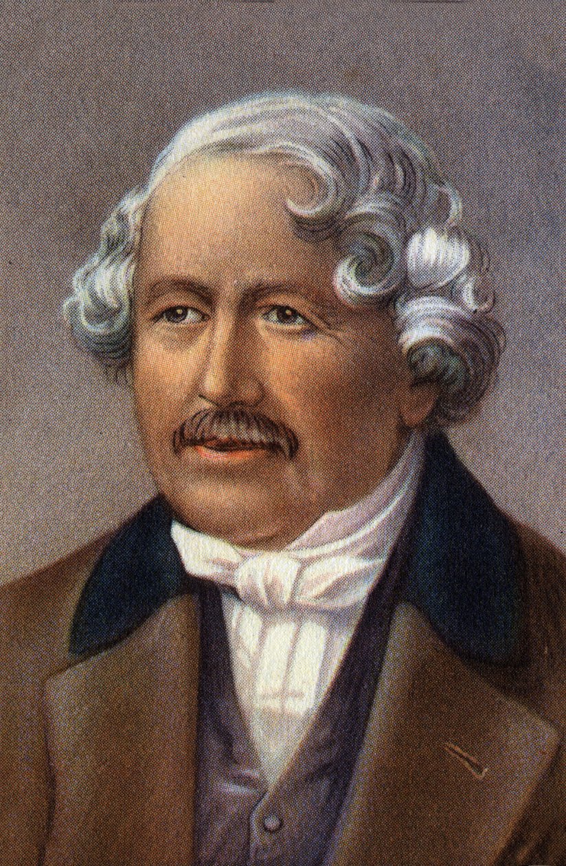 Porträt von Jacques Daguerre, französischer Erfinder des Daguerreotyps von Unknown Artist