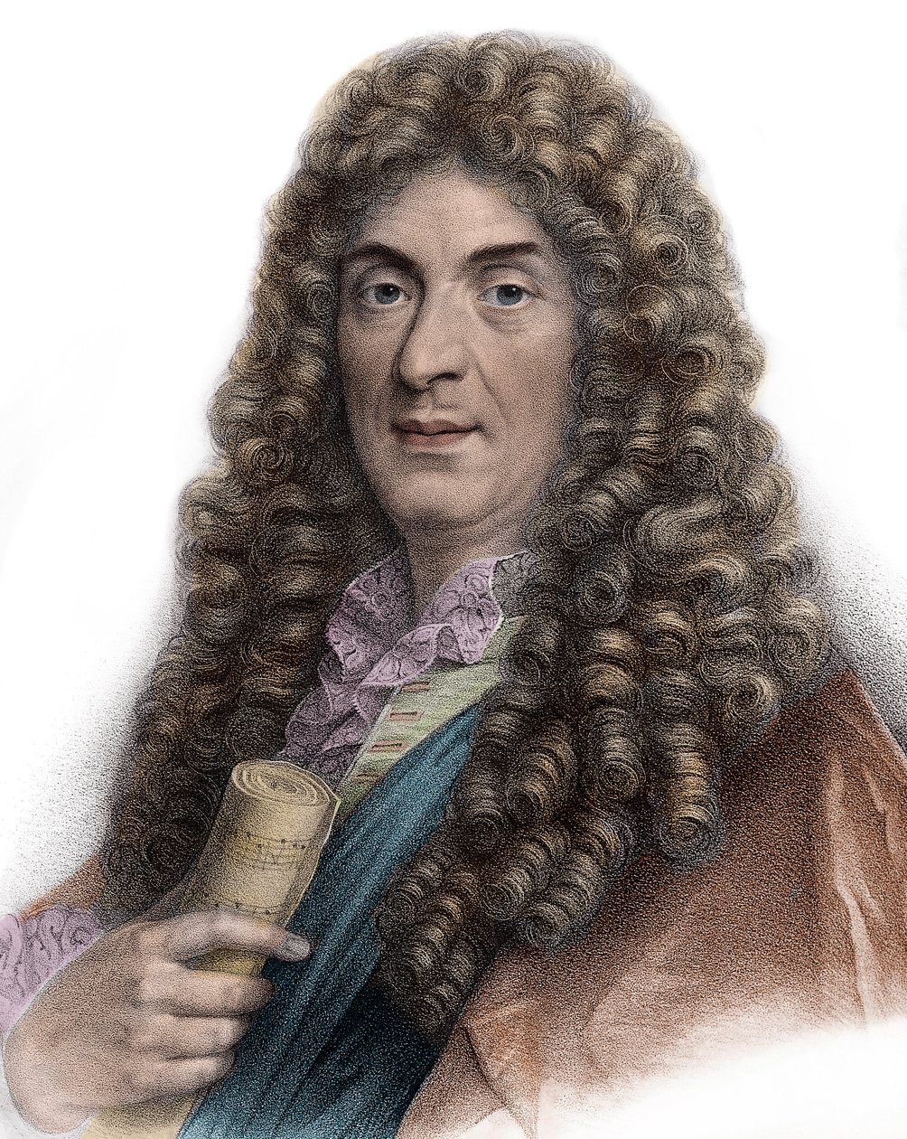 Porträt von Jean-Baptiste Lully - Gravur 19. Jahrhundert von Unknown artist