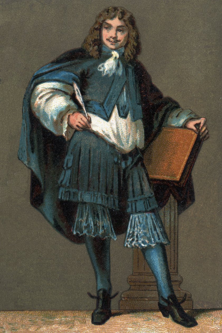 Porträt von Jean Baptiste Poquelin dit Molière (1622-1673) Chromolithographie um 1890 von Unknown artist