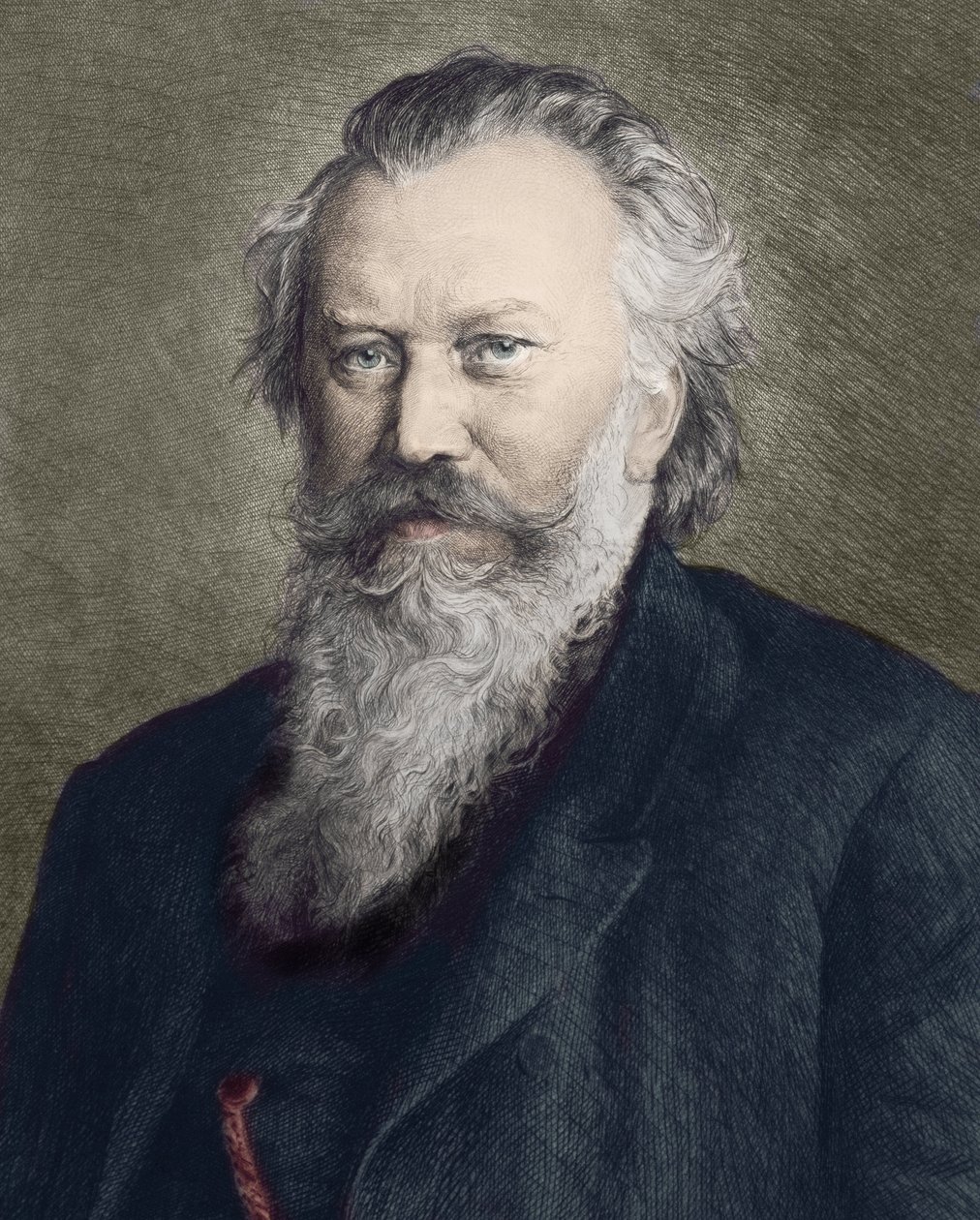 Porträt von Johannes Brahms (1833 - 1897), deutscher Komponist, Pianist und Dirigent von Unknown artist