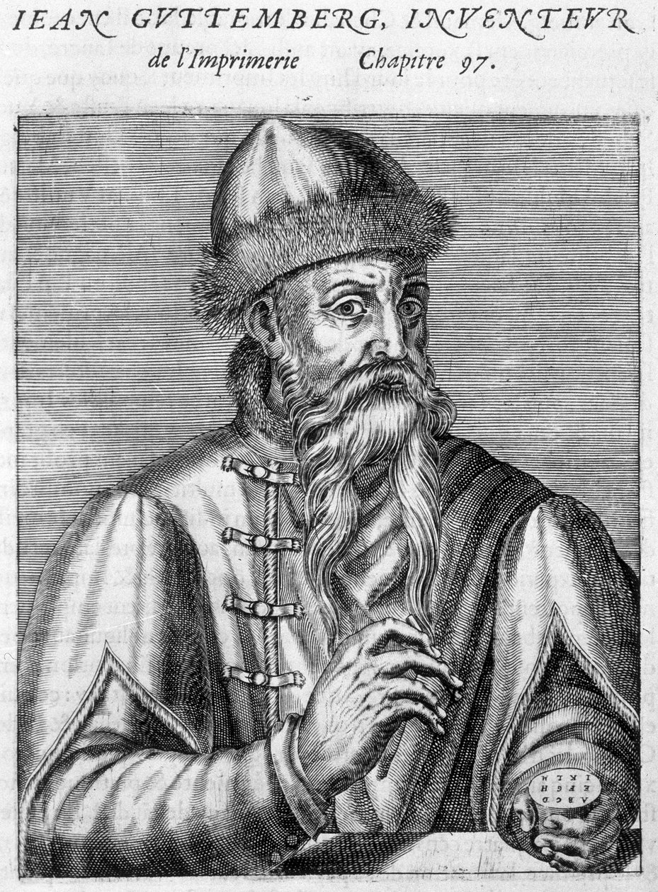 Porträt von Johannes Gutenberg (1400-1468) von Unknown artist