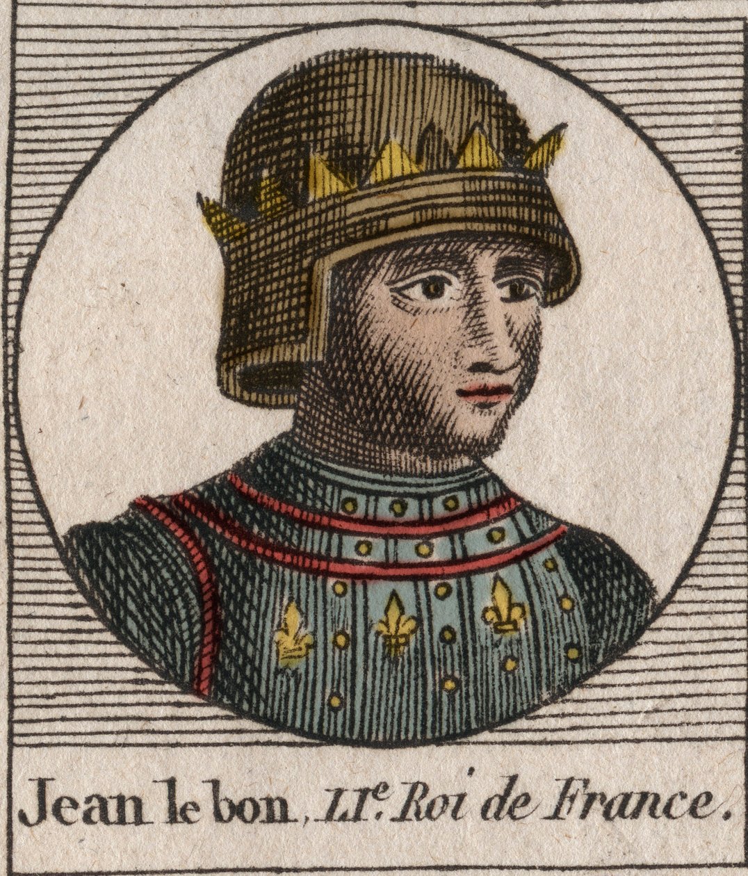 Porträt von Johann II. der Gute (1319-1364), König von Frankreich - Gravur aus „Anleitung zur Geschichte Frankreichs“ von Charles Constant Le Tellier 1821 von Unknown artist