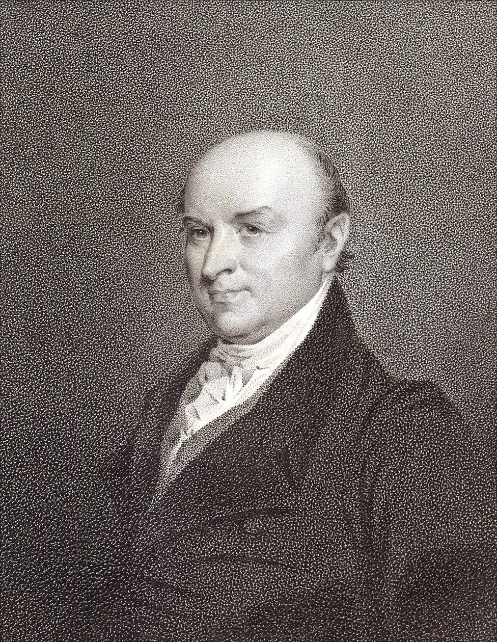 Porträt von John Quincy Adams (1767 - 1848), Sohn von Präsident John Adams und Präsident der Vereinigten Staaten (1825 - 1829). Gravur 19. Jahrhundert von Unknown artist