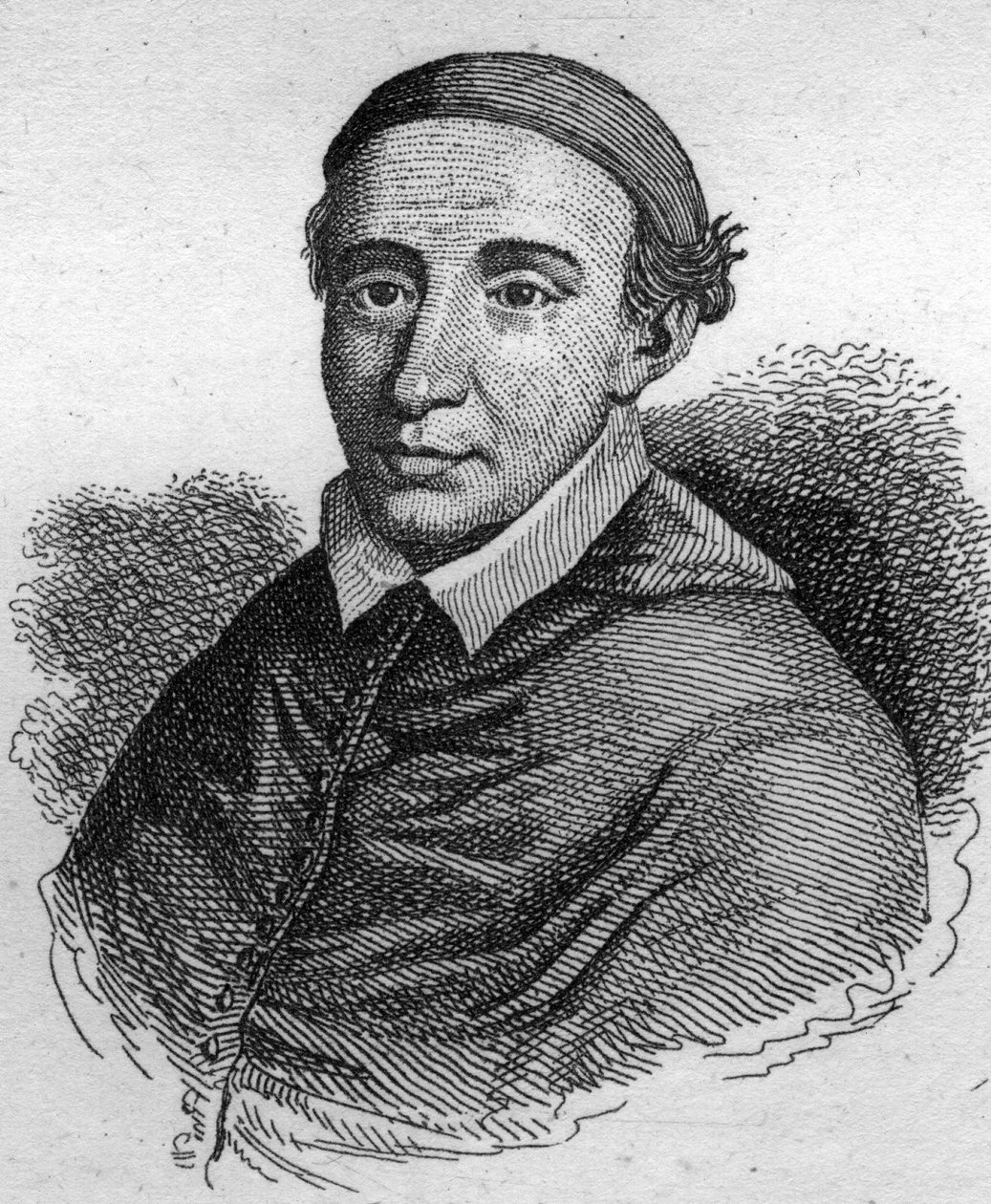 Porträt von John de La Balue (1421-1491), Kardinalbischof von Evreux und Amonier von König Ludwig XI. Gravur von 1835 von Unknown artist