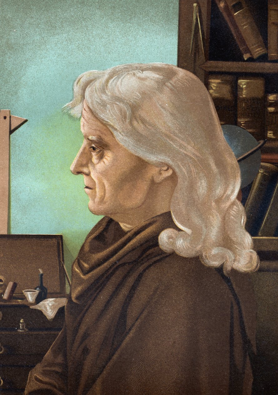 Porträt von Joseph Jérôme Lefrançois de Lalande, französischer Astronom (1732-1807). Aus „La Ciencia y sus Hombres“ von Louis Figuier. Barcelona 1881 von Unknown artist