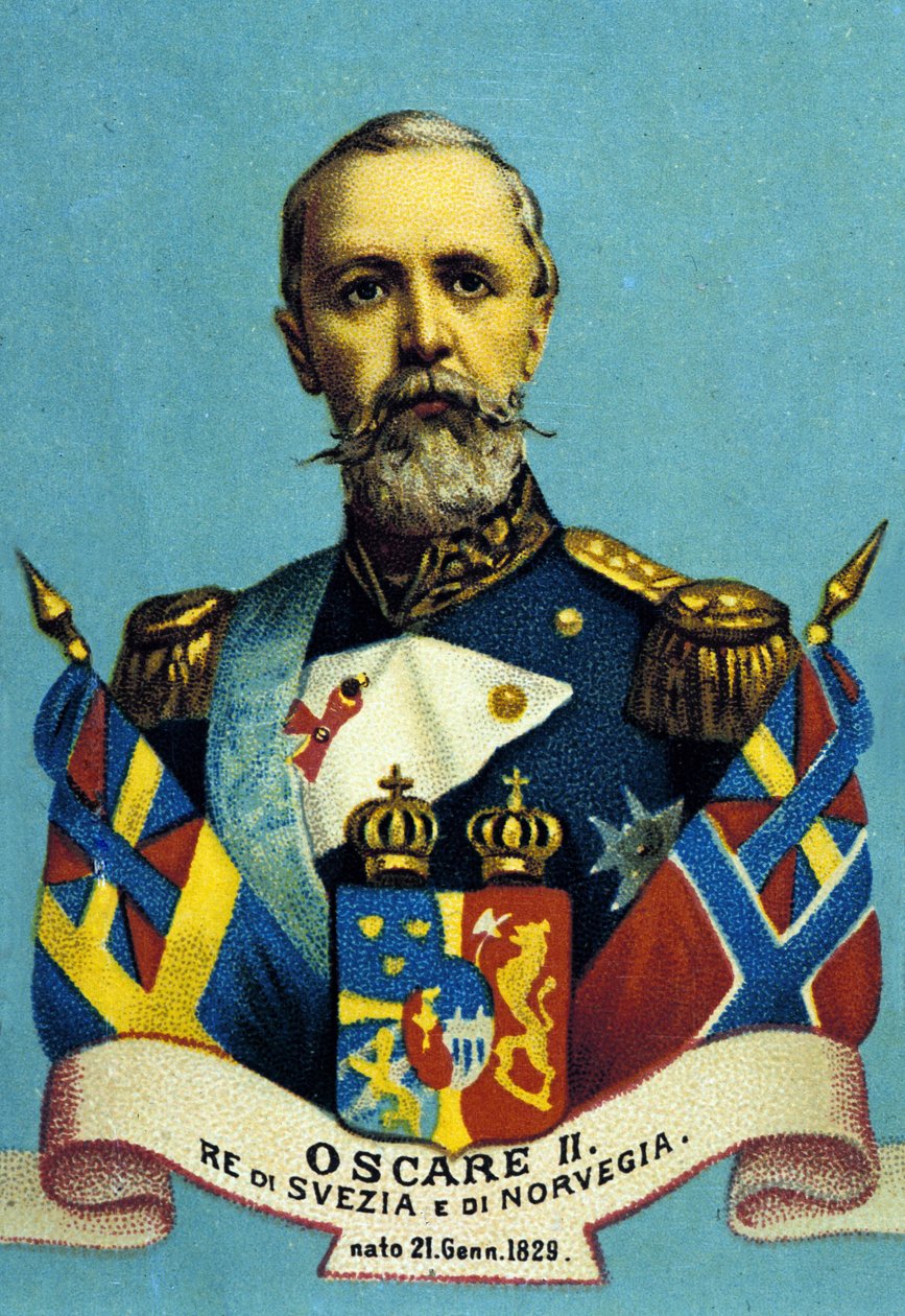 Porträt von König Oscar II., König von Schweden und Norwegen. 1829-1907 von Unknown artist