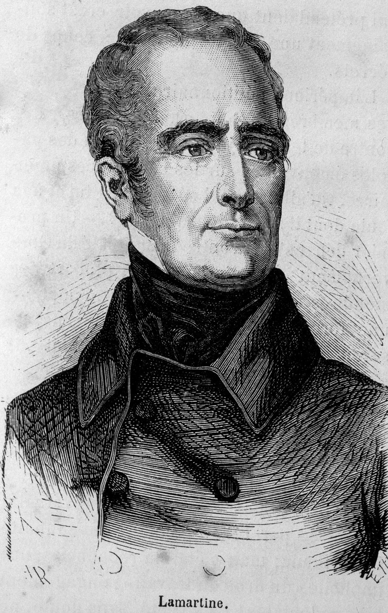 Porträt von Lamartine, französischer Dichter (1790 - 1869) von Unknown artist
