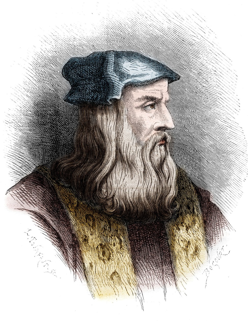Porträt von Leonardo da Vinci (1452-1519), italienischer Maler. von Unknown artist