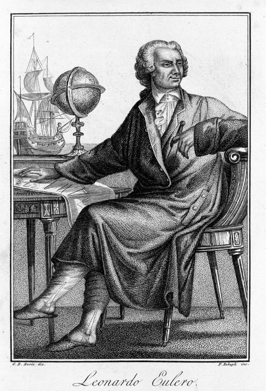 Porträt von Leonhard Euler (1707 - 1783), Schweizer Mathematiker von Unknown artist
