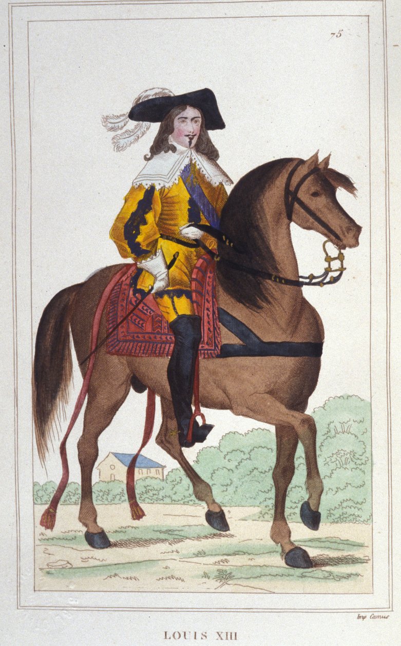 Porträt von Ludwig XIII. (1601 - 1643), König von Frankreich (Stich, 1830) von Unknown artist